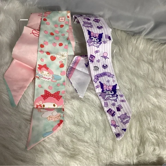 CUTEST EVER Skinny Scarf Version of Kuromi or Melody You Pick - Picture 2 of 2